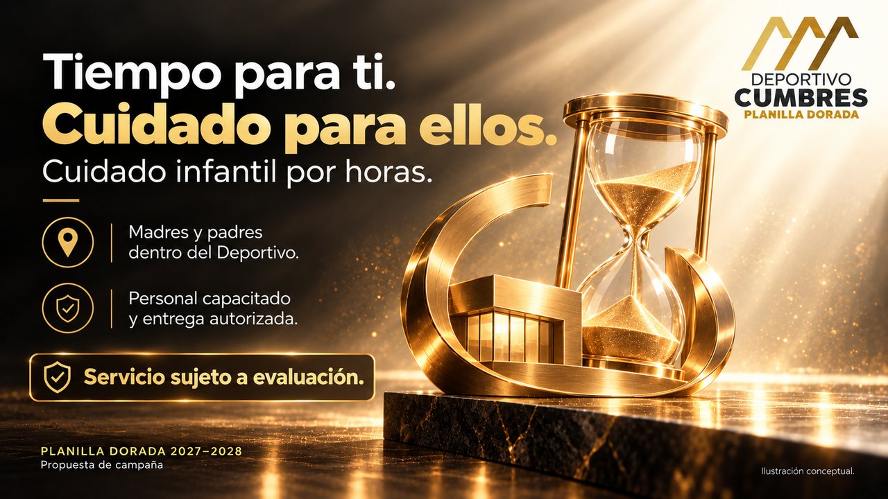 Reloj de arena dorado que representa la evaluación del cuidado infantil por horas.